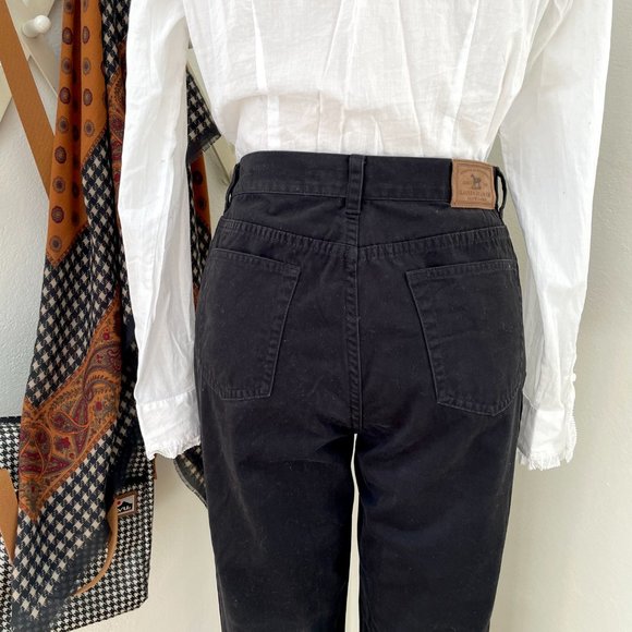 Lauren Slacks Black Cotton Straight Leg Sz 12 - Picture 3 of 11